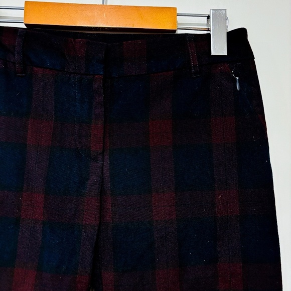 💕5/40$💕 REITMANS – Plum & navy plaid skinny pants | Size 0P • - Picture 8 of 9